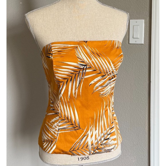White House Black Market Dresses & Skirts - White House Black Market NWT Strapless Palm Bustier Corset Sz 12 Island Palm